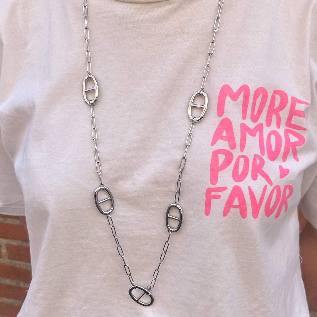 Collier sautoir Elya en acier inoxydable – Lany-bijoux