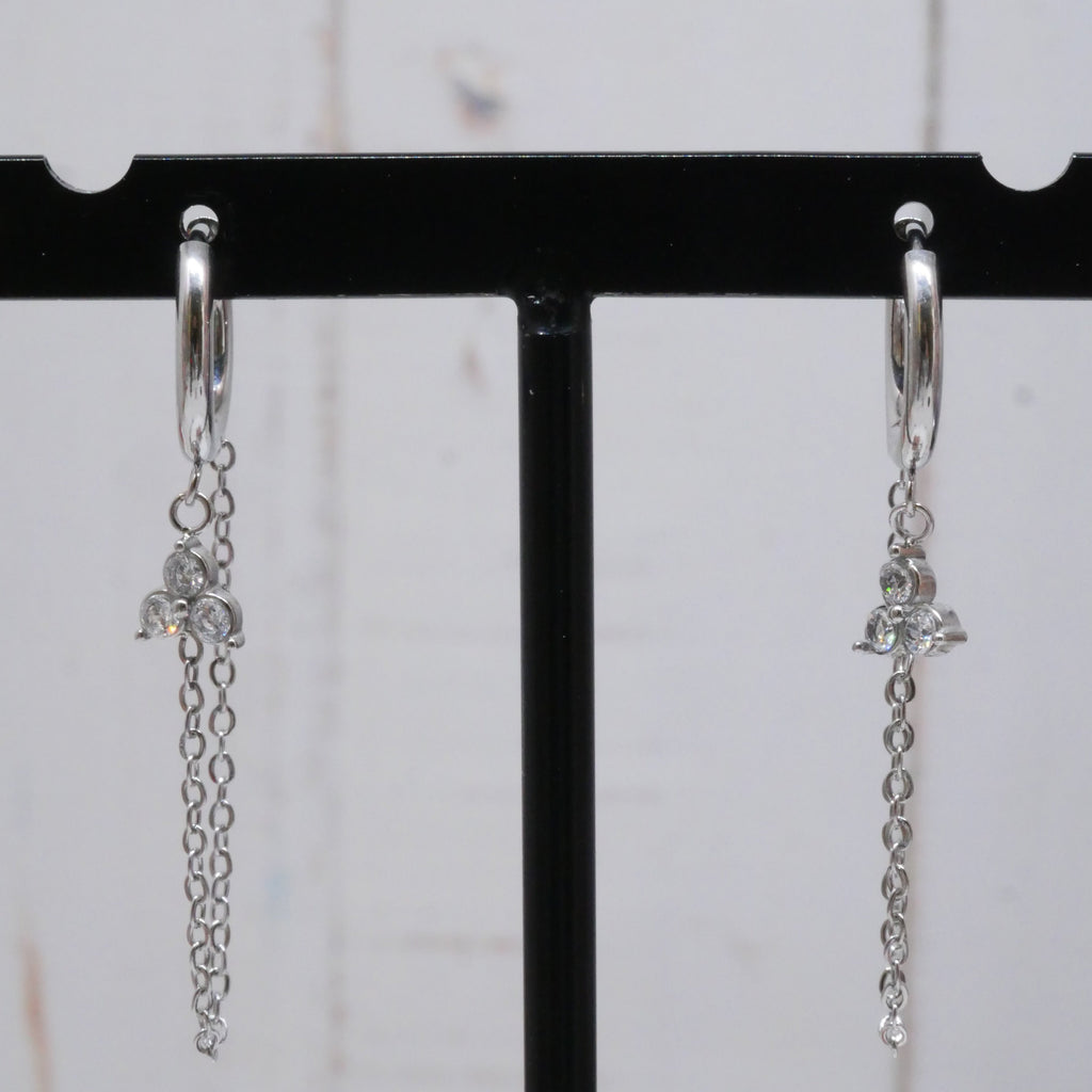 Créoles Bita en acier inoxydable argenté – Lany-bijoux