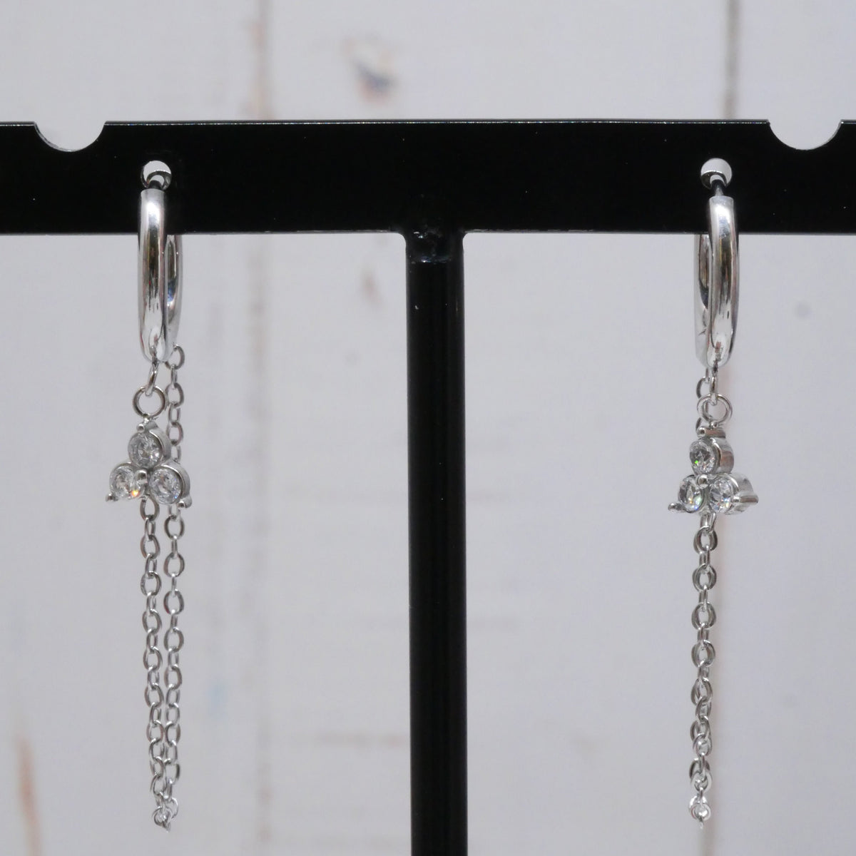 Créoles Bita en acier inoxydable argenté – Lany-bijoux