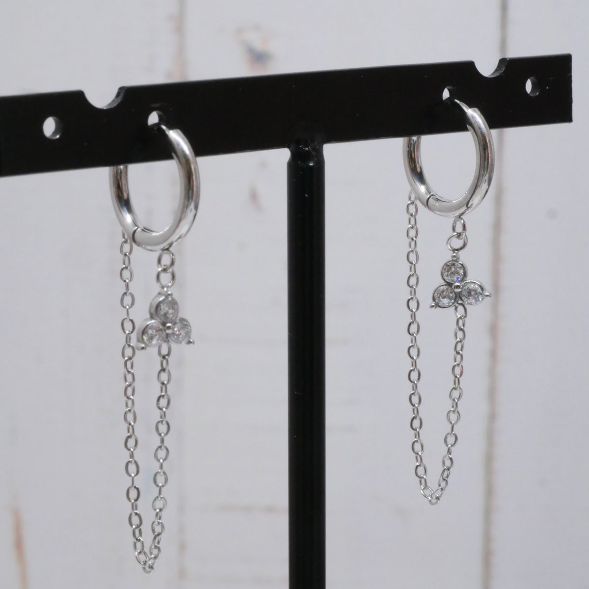 Créoles Bita en acier inoxydable argenté – Lany-bijoux