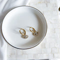 Boucles d'oreilles créoles œil en acier inoxydable doré – Lany-bijoux