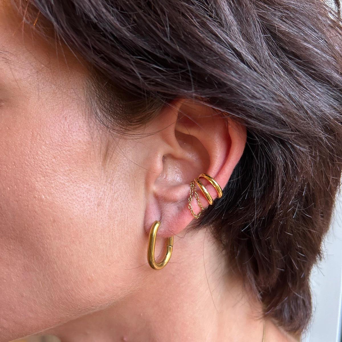 Créoles ovales en acier inoxydable – Lany-bijoux