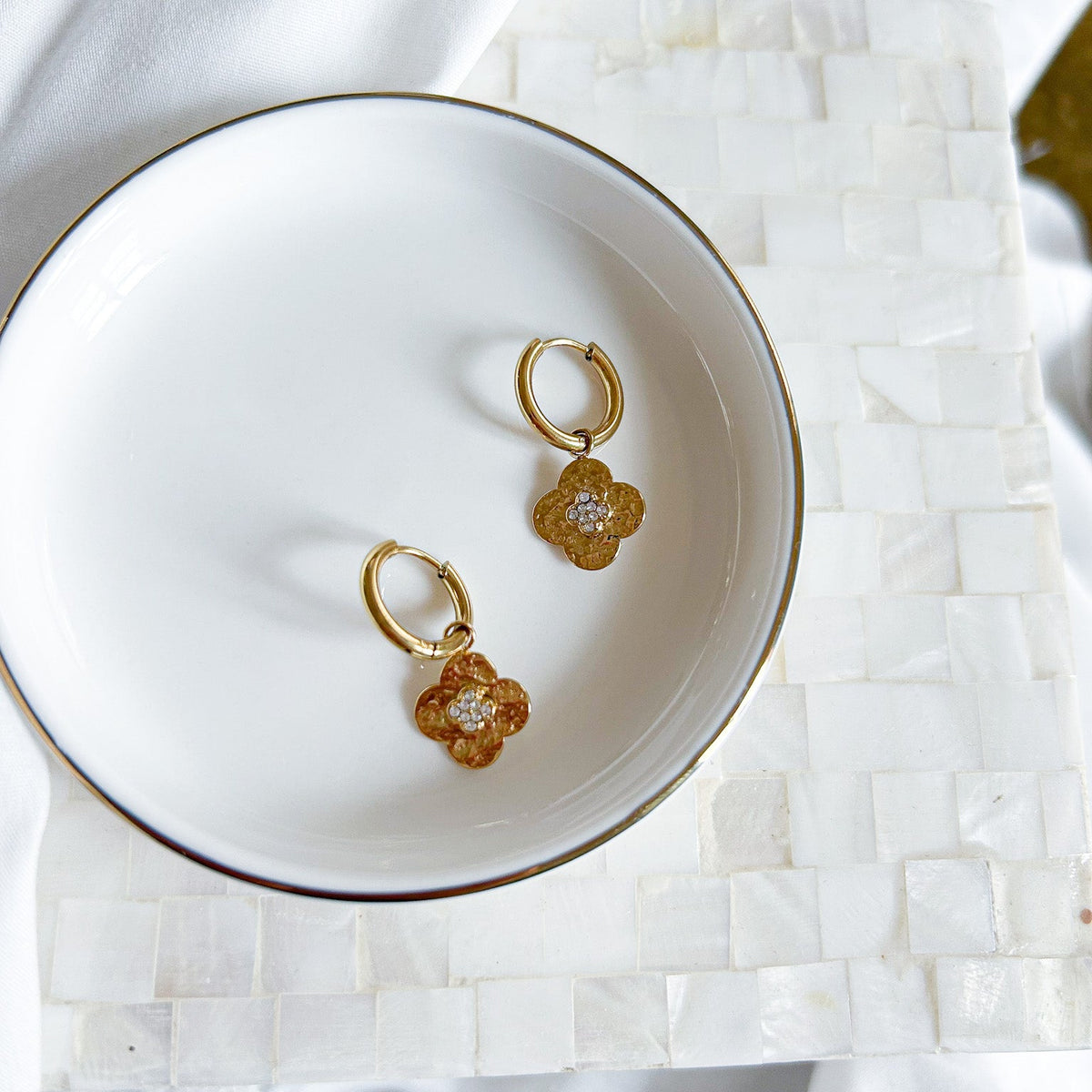 Boucles d'oreilles créoles Roxane en acier inoxydable – Lany-bijoux