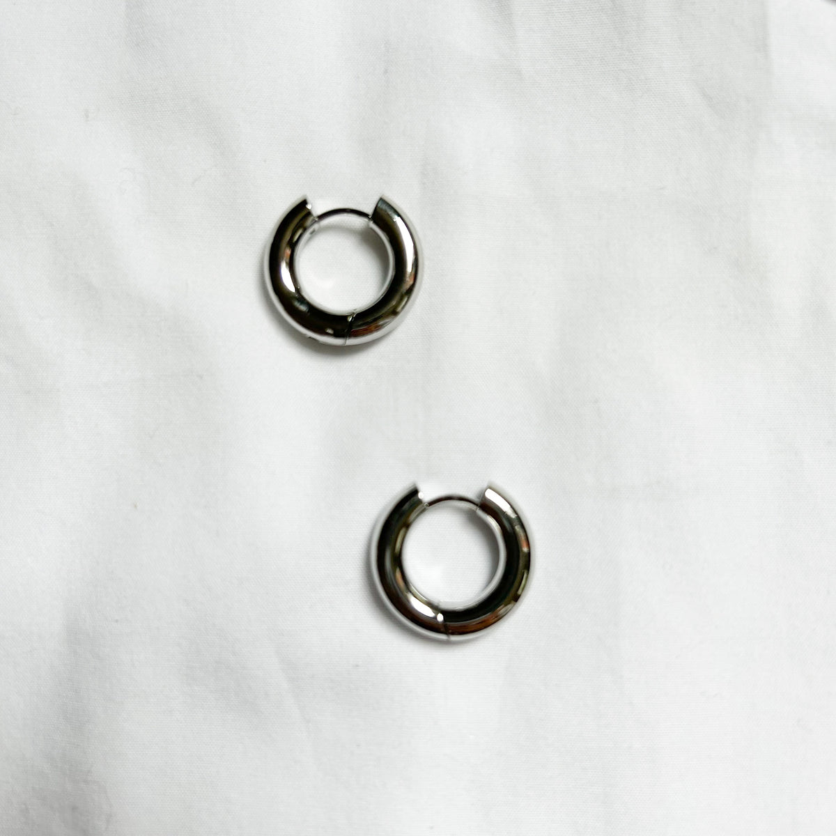 Créoles Sandy en acier inoxydable argenté – Lany-bijoux