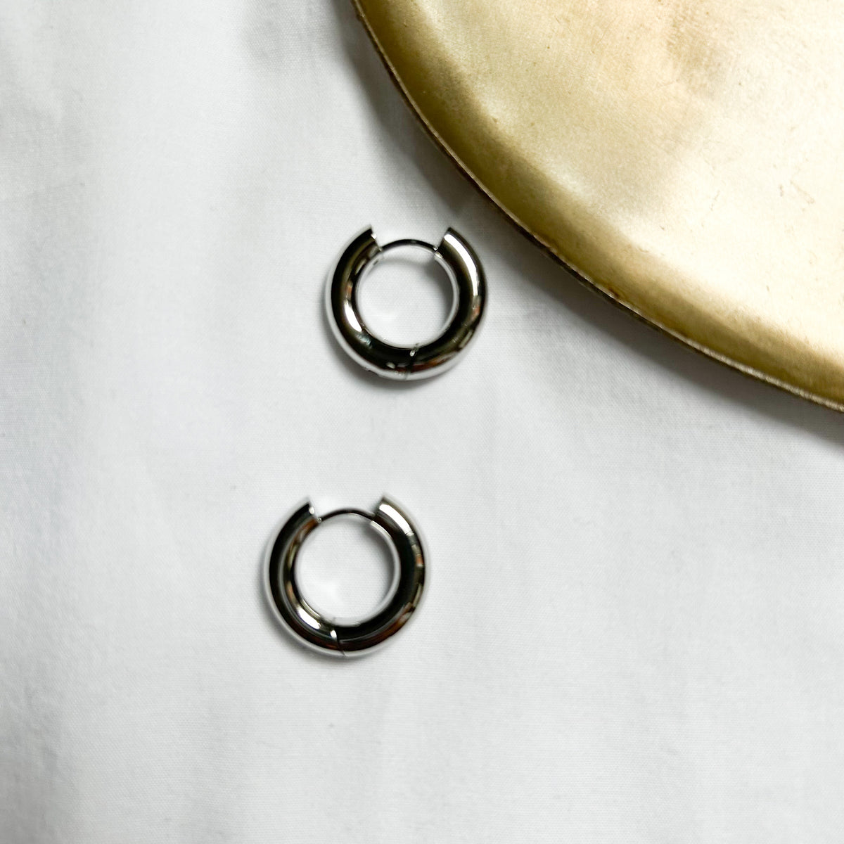 Créoles Sandy en acier inoxydable argenté – Lany-bijoux