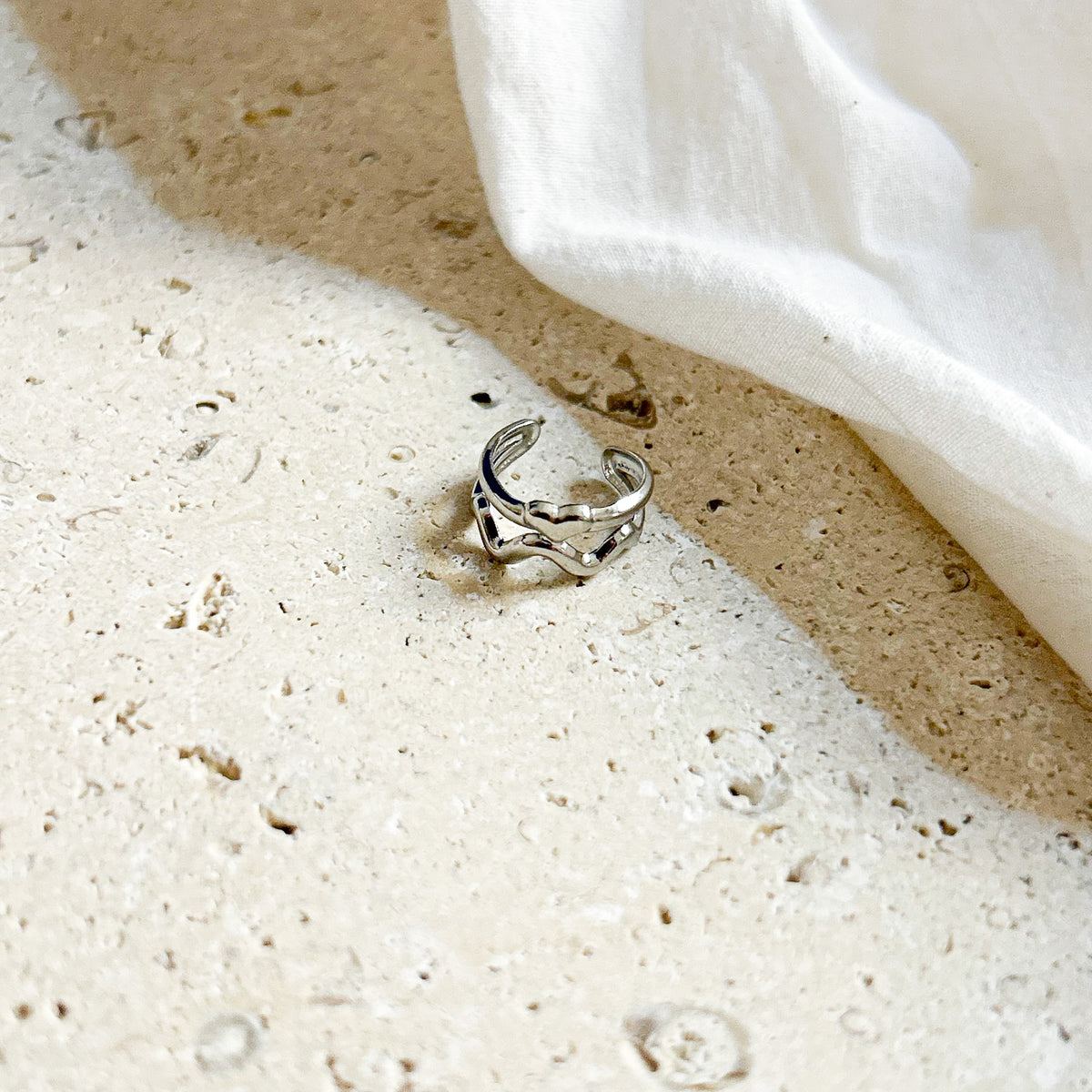 Ear cuff Jimi en acier inoxydable argenté – Lany-bijoux