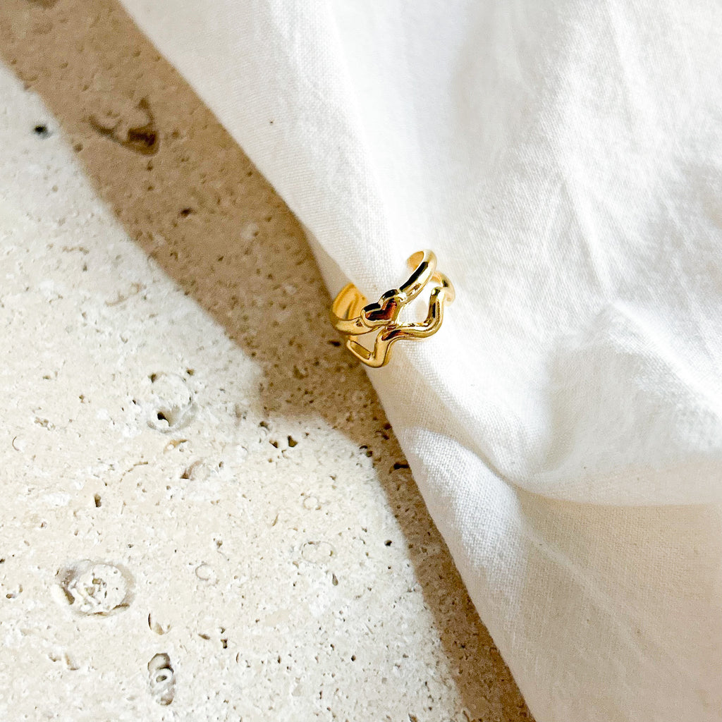 Ear cuff Jimi en acier inoxydable doré – Lany-bijoux