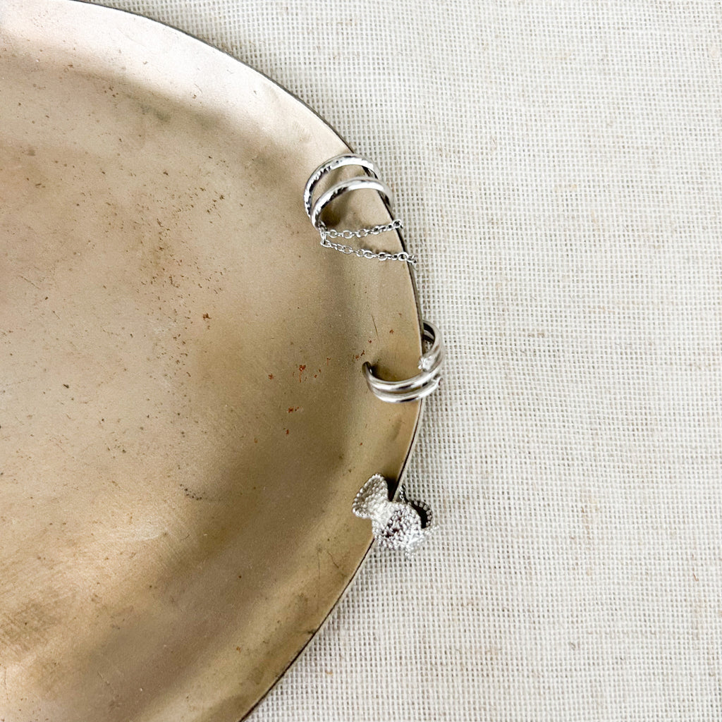 Ear cuff Shade en acier inoxydable argenté – Lany-bijoux