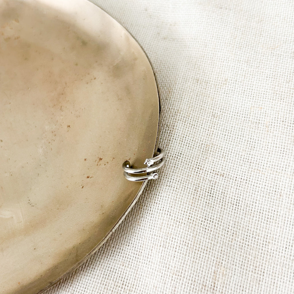 Ear cuff Shade en acier inoxydable argenté – Lany-bijoux