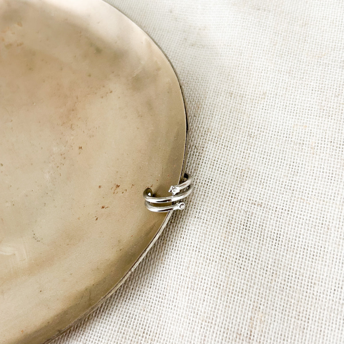 Ear cuff Shade en acier inoxydable argenté – Lany-bijoux