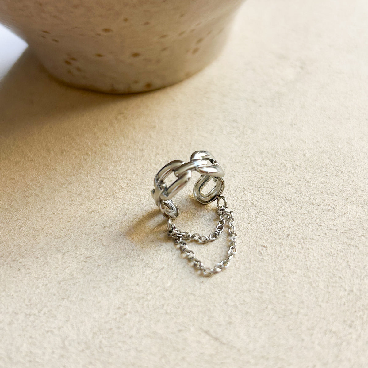 Ear cuff Sole en acier inoxydable argenté – Lany-bijoux