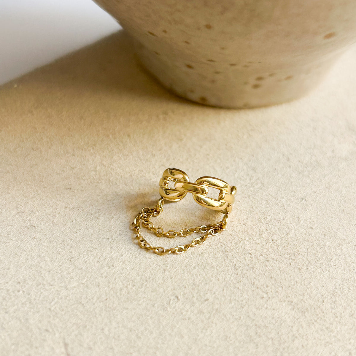 Ear cuff Sole en acier inoxydable doré – Lany-bijoux