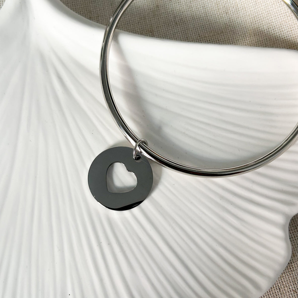 Jonc Dyna en acier inoxydable argenté – Lany-bijoux