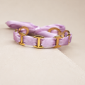 Luna  | Demi jonc ruban violet en acier inoxydable