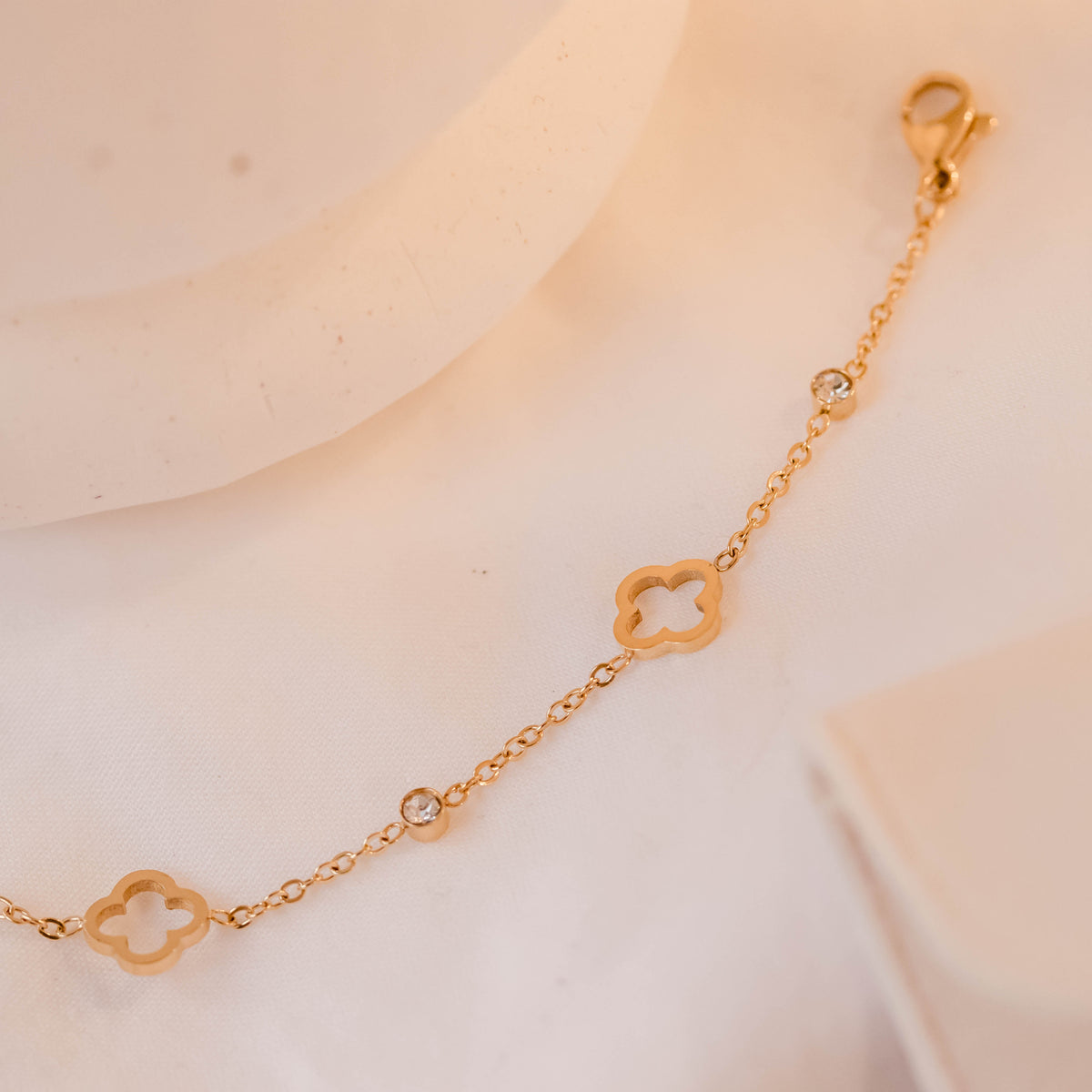 Parure bracelet et collier Jako en acier inoxydable doré – Lany-bijoux