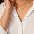 Parure bracelet et collier Jako en acier inoxydable doré – Lany-bijoux