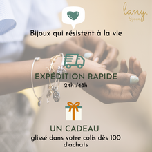 Charger l&#39;image dans la galerie, Bague pièce ovale martelée en acier inoxydable doré - modèle ajustable-Lany-bijoux
