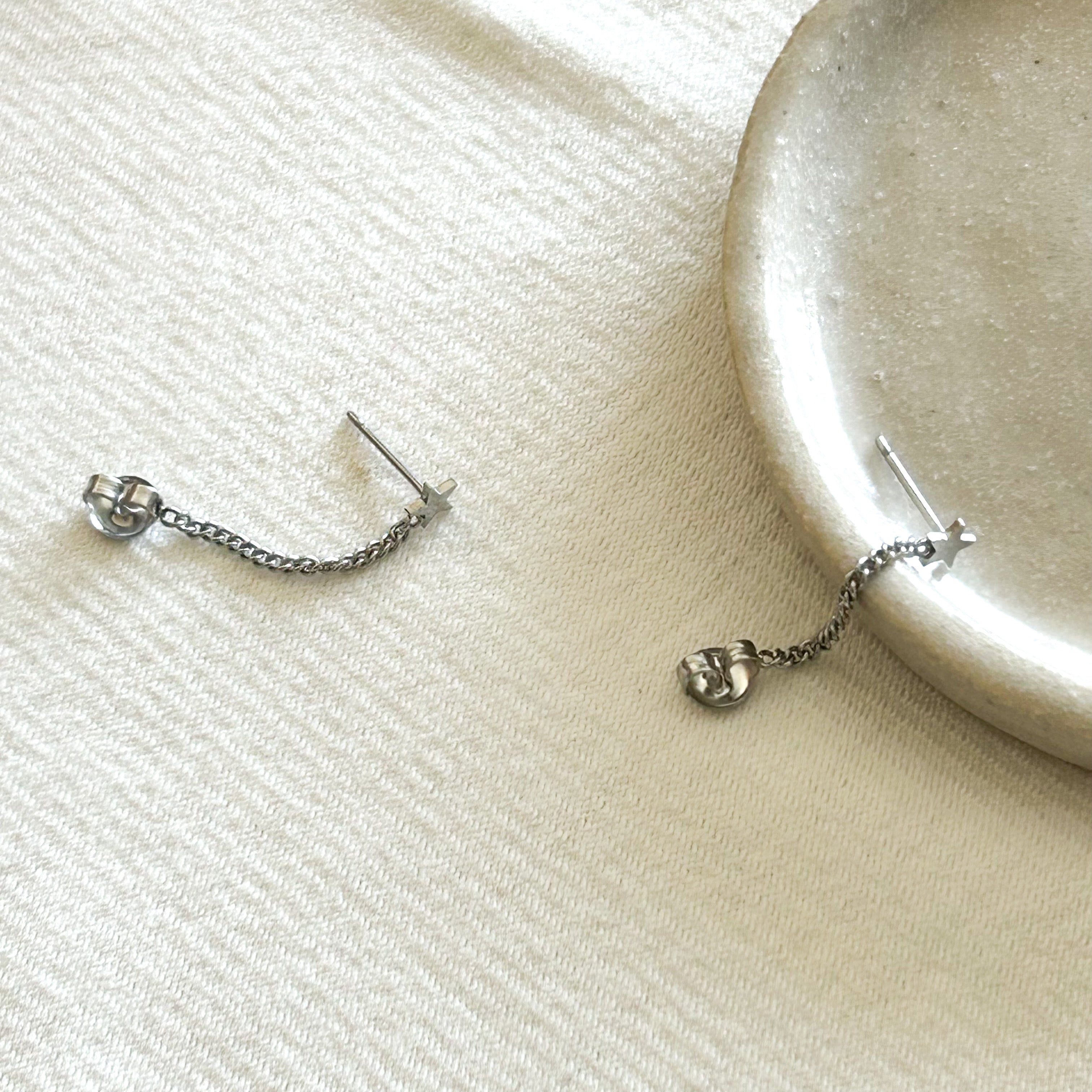 Boucles Juan argentées - Lany-bijoux