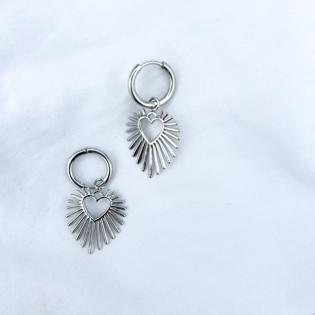 Boucles Opale argentées - Lany-bijoux