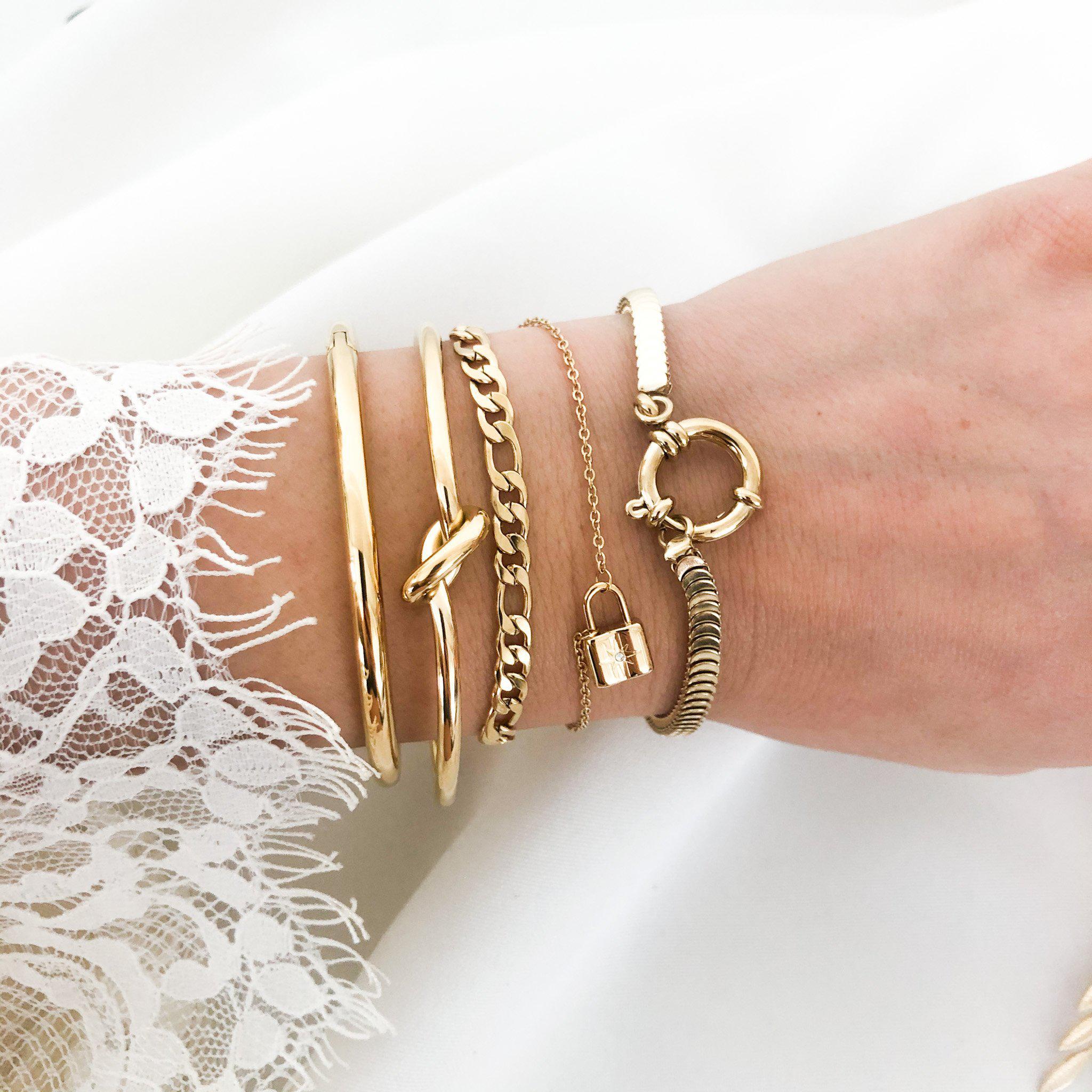 Bracelet maille fine avec pendentif cadenas - Lany Bijoux – Lany