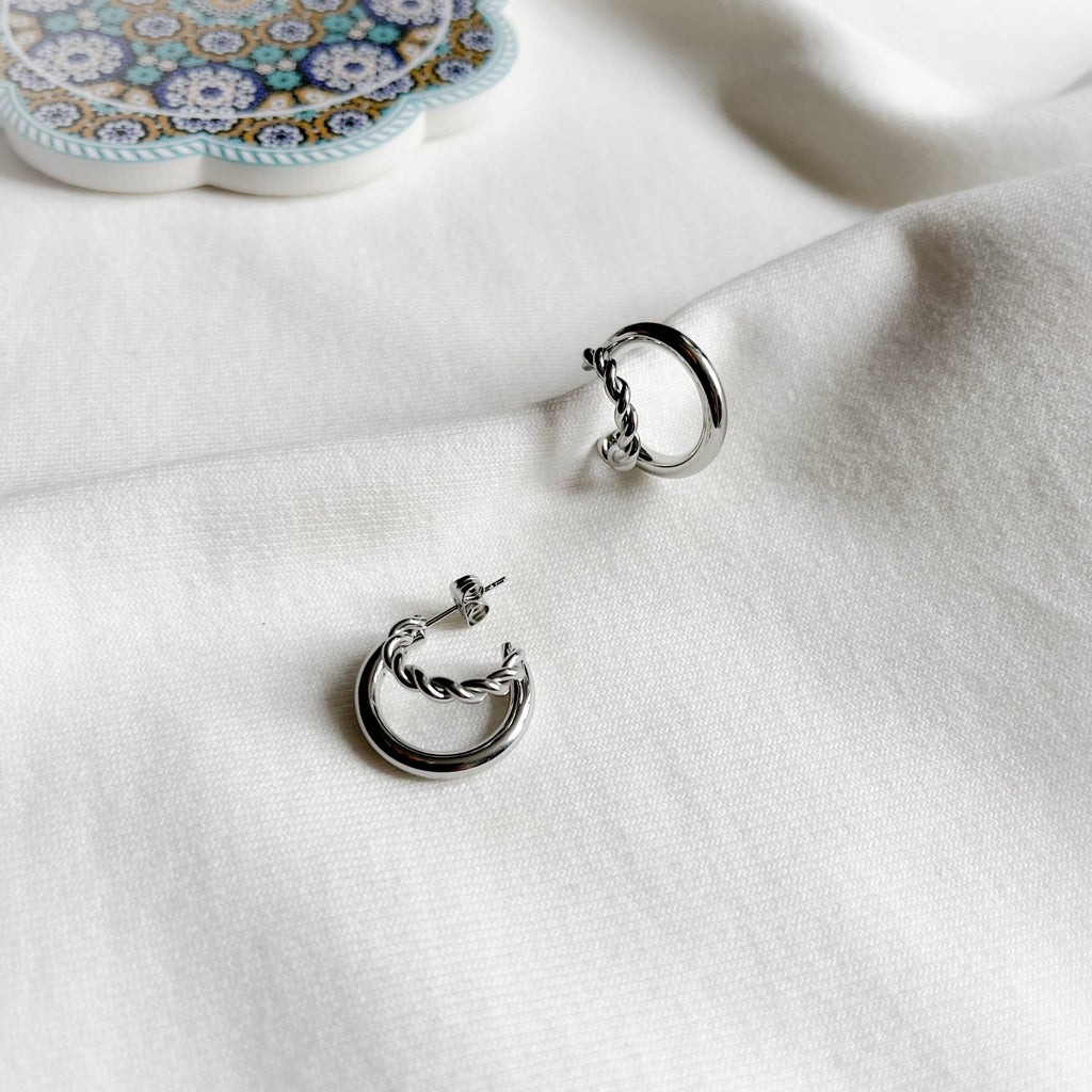 Créoles doubles Iria-boucles d'oreilles-Lany-bijoux