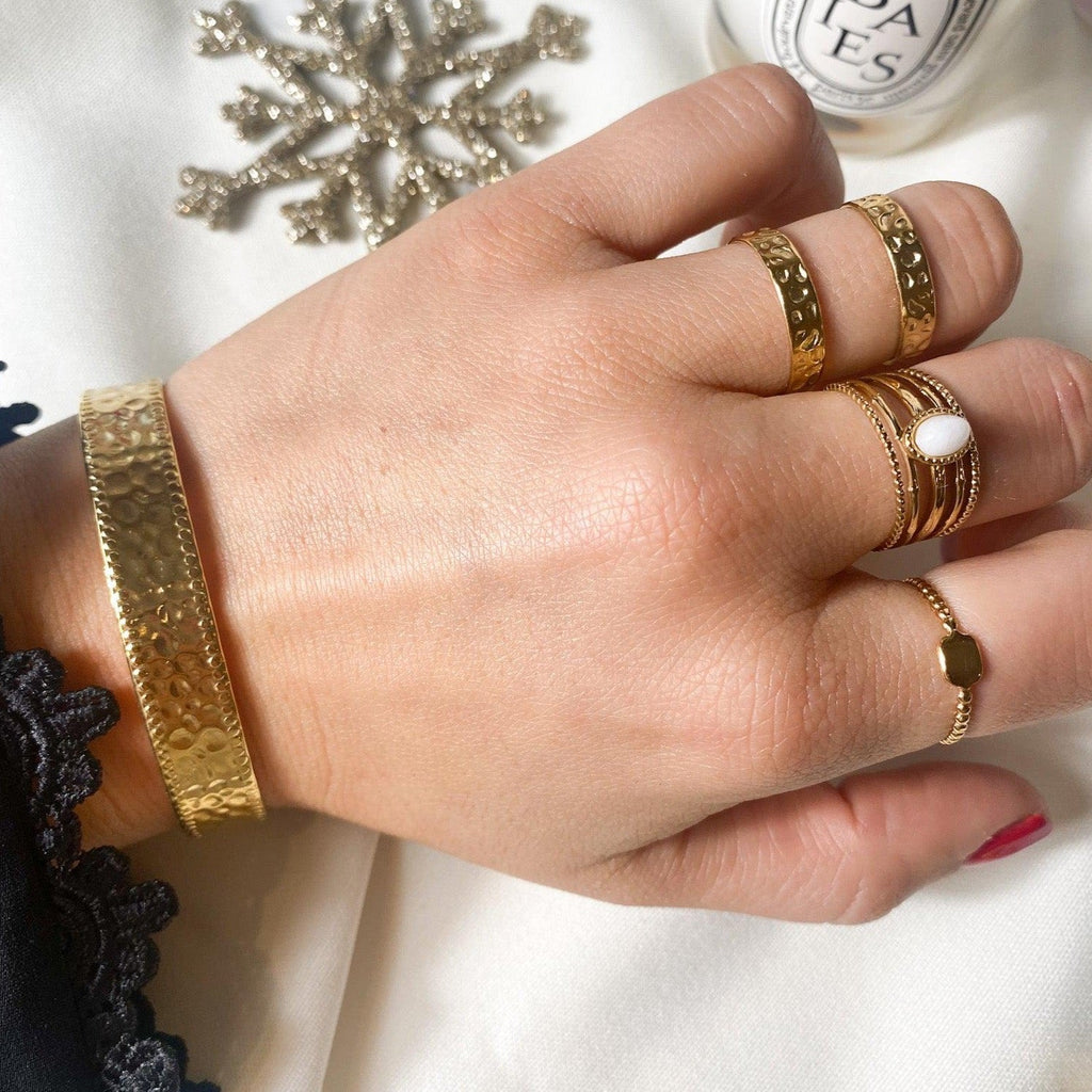 Demi jonc martelé - Sonia-Lany-bijoux