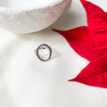 Bague Anaïs cercle ajouré enlacé en acier inoxydable argenté, modèle ajustable – Lany-bijoux