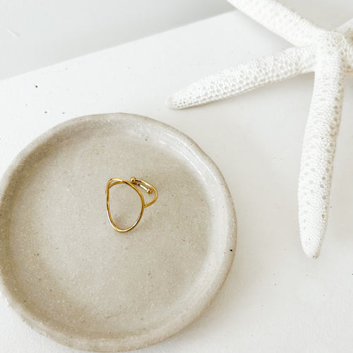 Bague Polie en acier inoxydable doré – Lany-bijoux