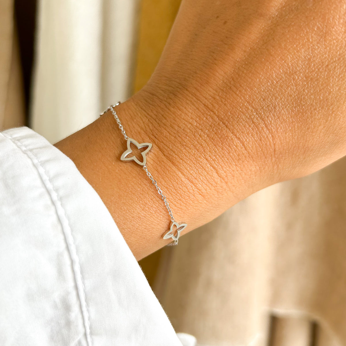 Bracelet Barbara en acier inoxydable argenté – Lany-bijoux