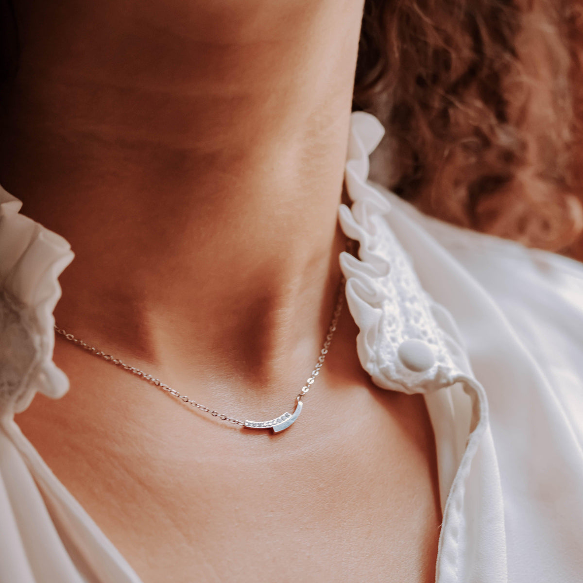 Collier Adal en acier inoxydable argenté – Lany-bijoux