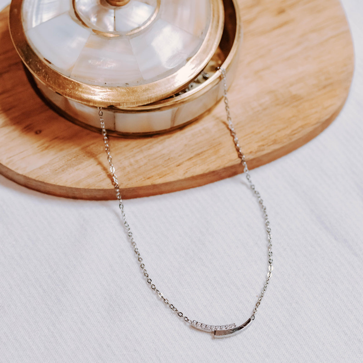 Collier Adal en acier inoxydable argenté – Lany-bijoux
