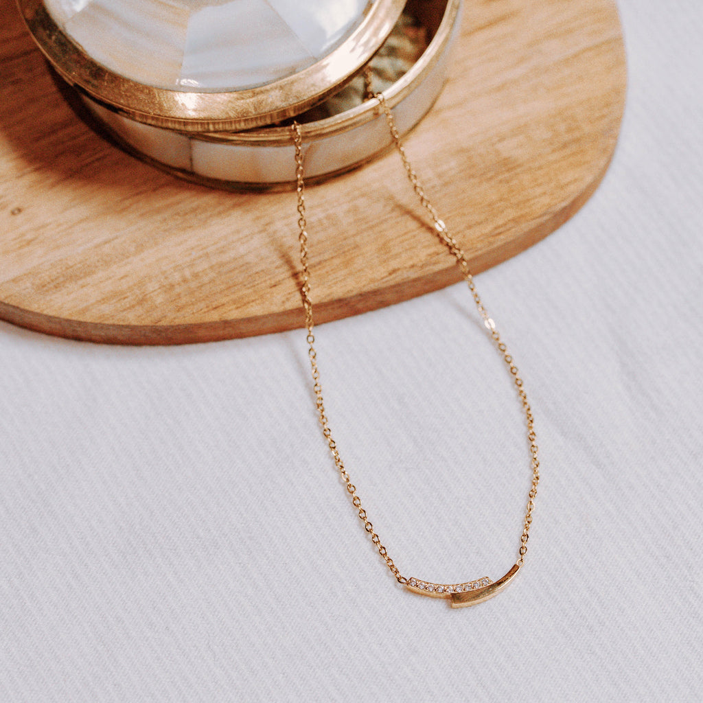 Collier Adal en acier inoxydable doré – Lany-bijoux