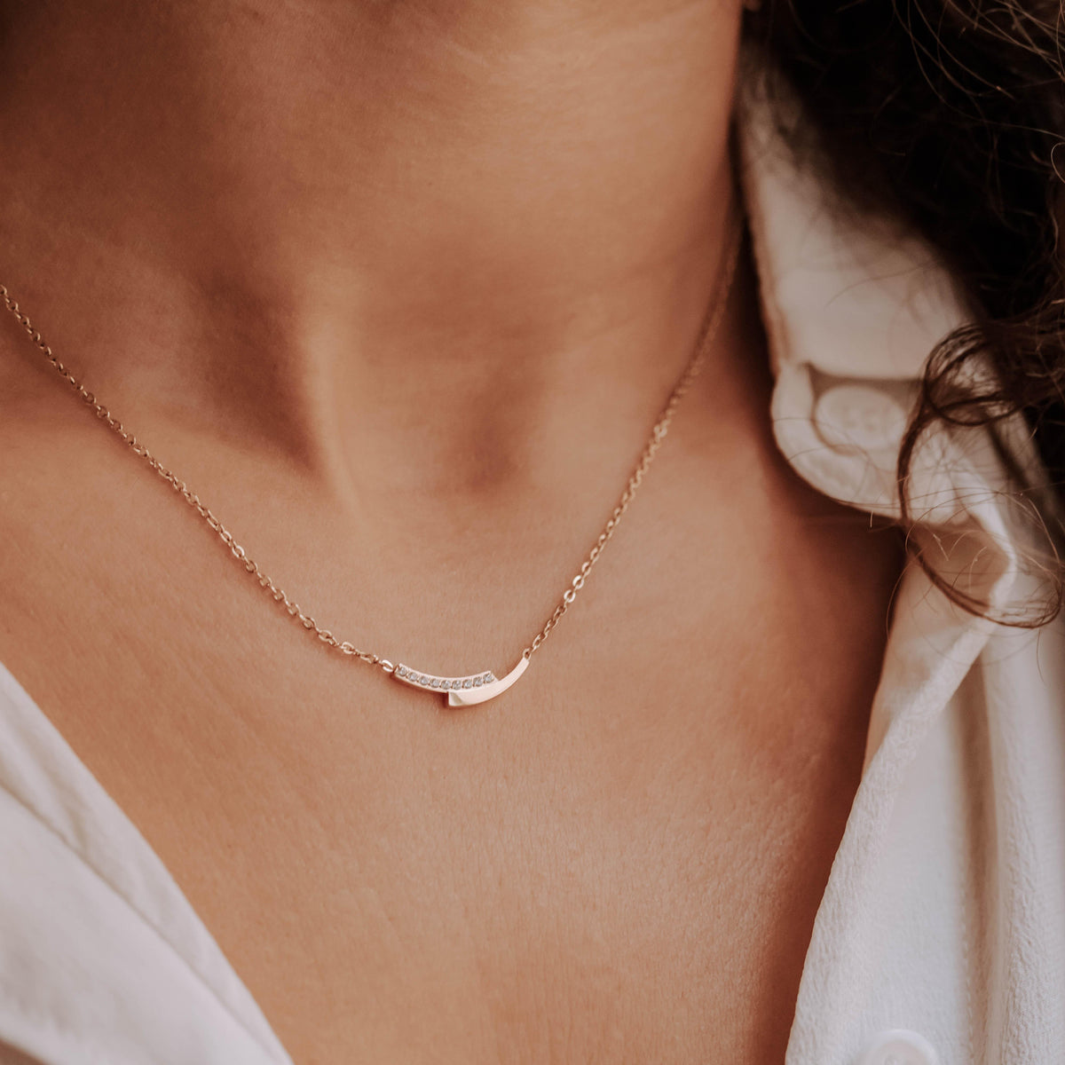 Collier Adal en acier inoxydable doré – Lany-bijoux