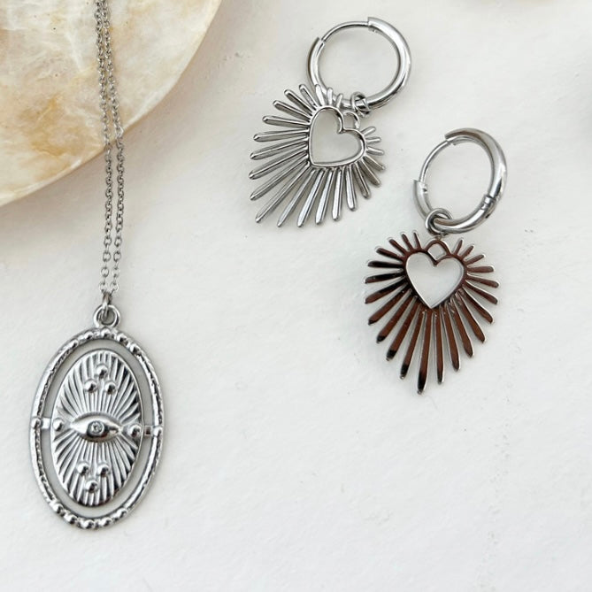 Collier Bella en acier inoxydable argenté – Lany-bijoux