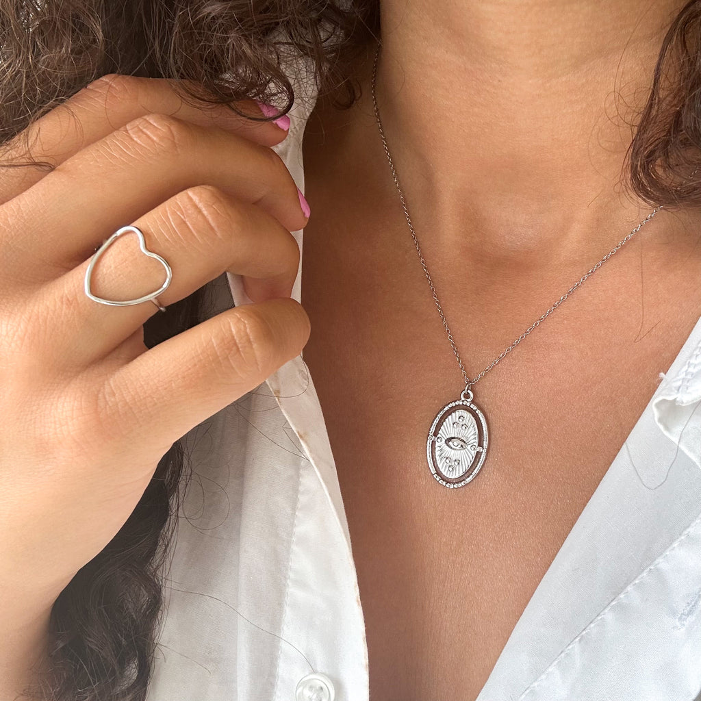 Collier Bella en acier inoxydable argenté – Lany-bijoux