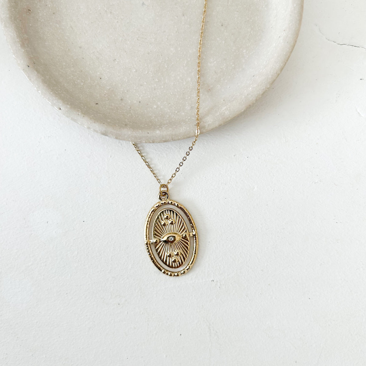 Collier Bella en acier inoxydable doré – Lany-bijoux