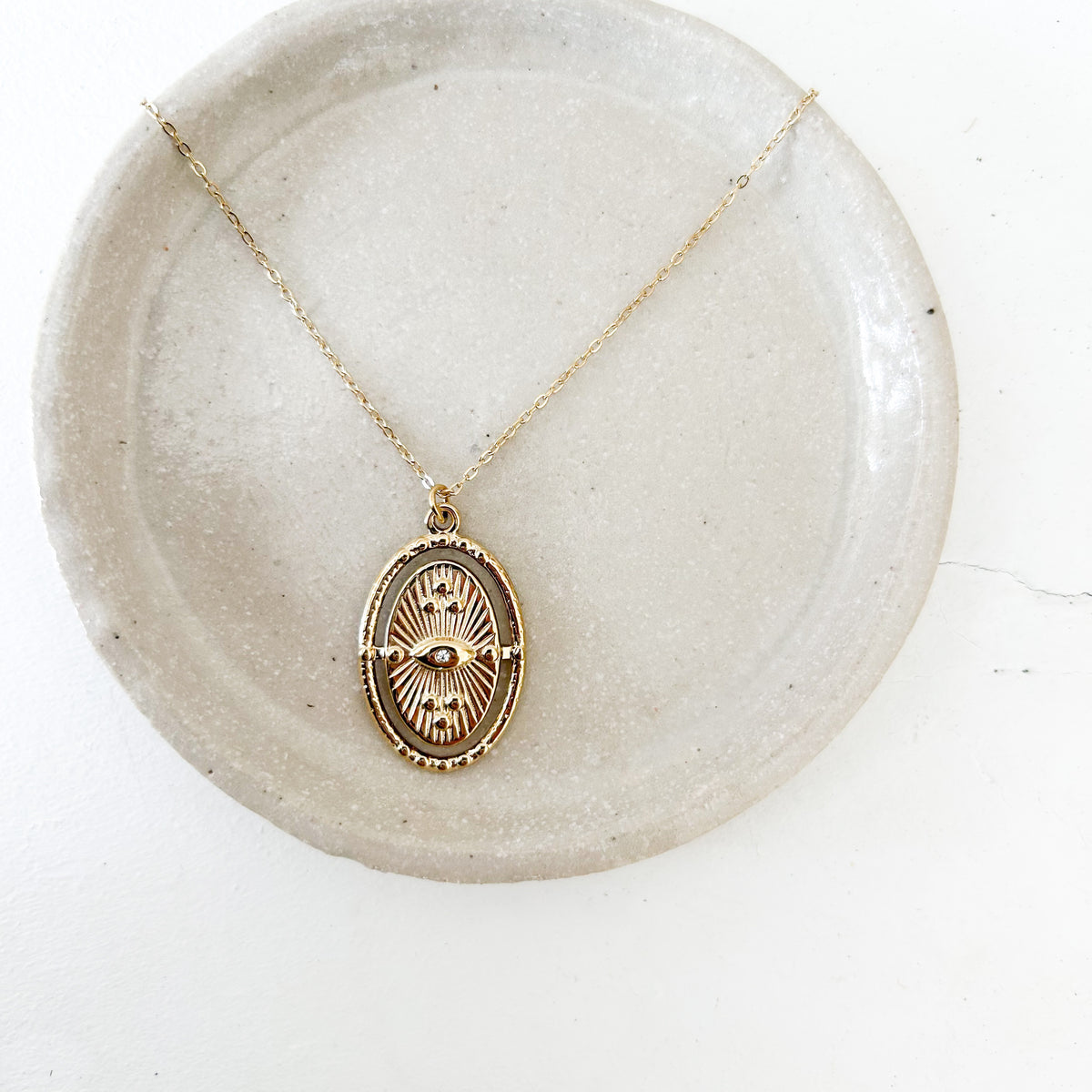 Collier Bella en acier inoxydable doré – Lany-bijoux