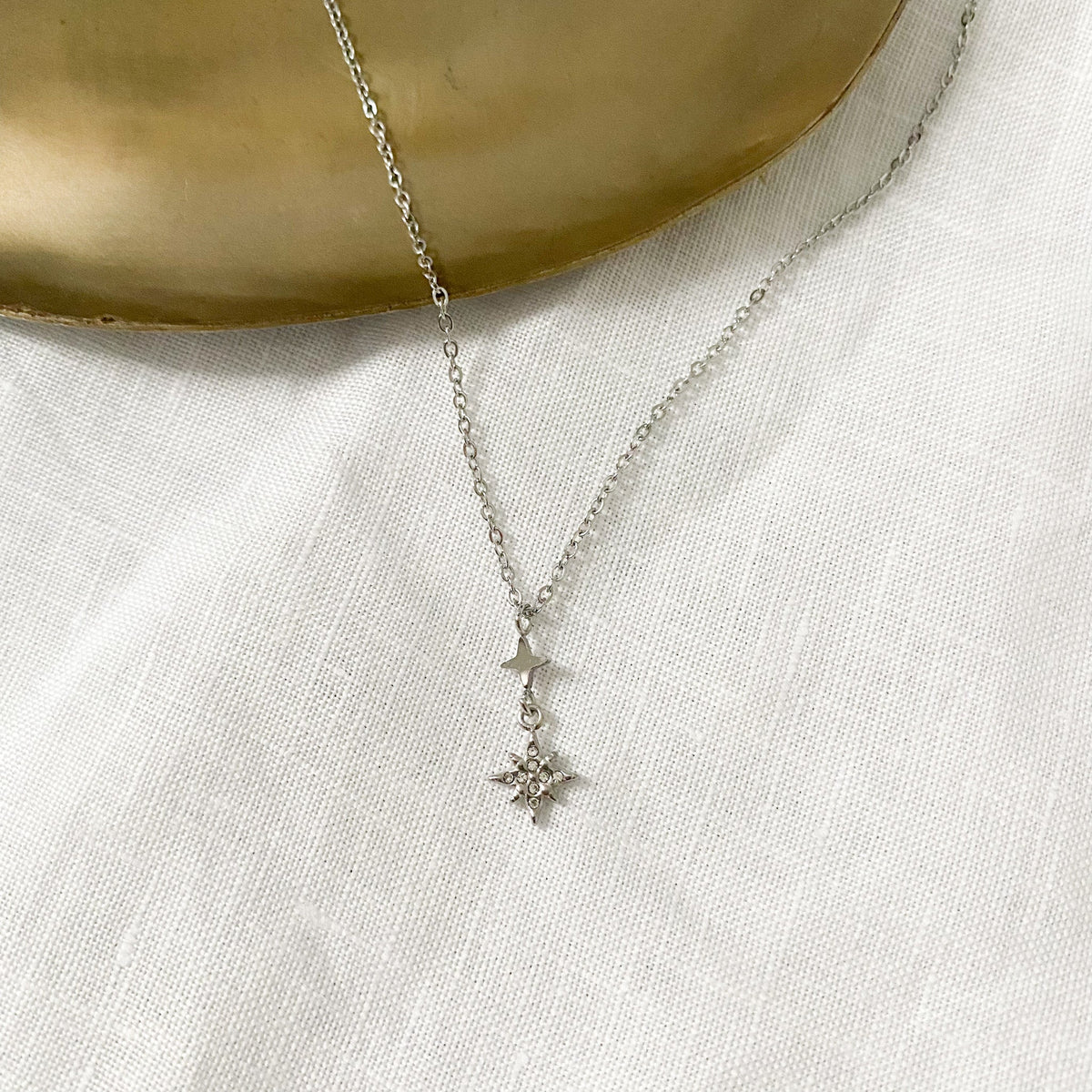 Collier étoile en acier inoxydable argenté – Lany-bijoux