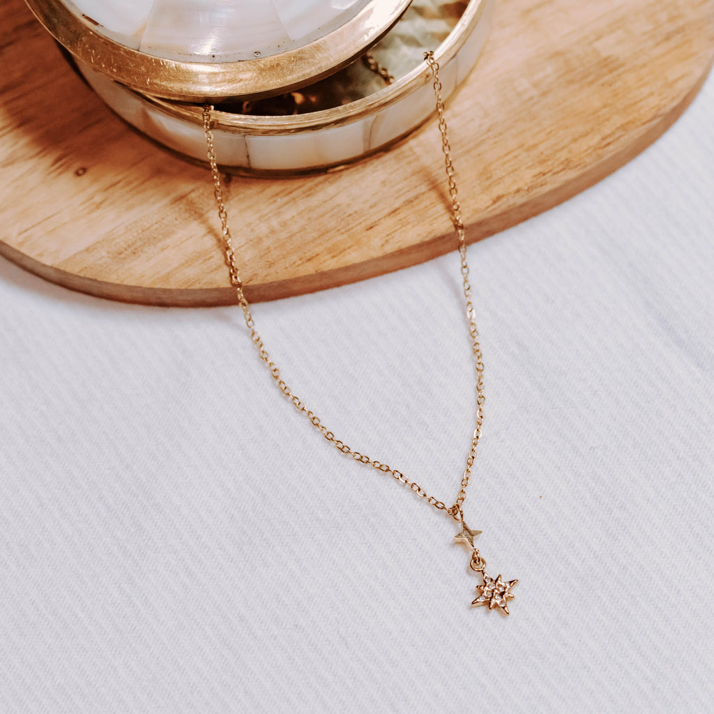 Collier étoile en acier inoxydable doré – Lany-bijoux