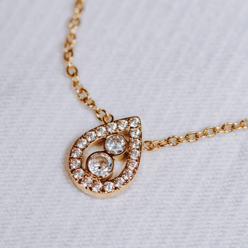 Collier Flaura en acier inoxydable doré – Lany-bijoux