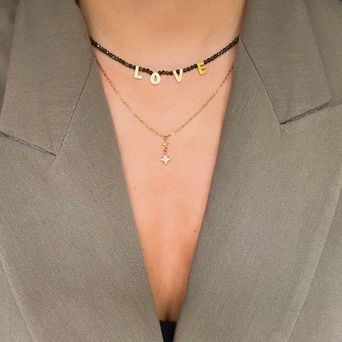 Collier Love en acier inoxydable – Lany-bijoux