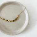 Collier Prune en acier inoxydable doré – Lany-bijoux