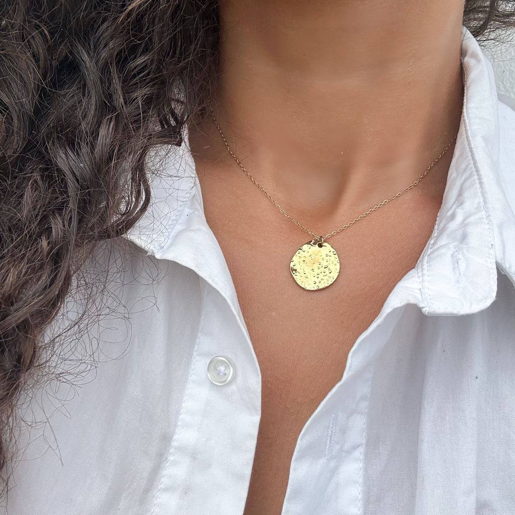 Collier Rapha en acier inoxydable doré – Lany-bijoux