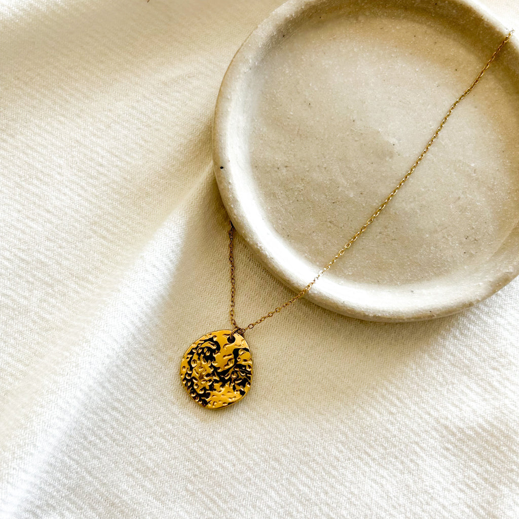 Collier Rapha en acier inoxydable doré – Lany-bijoux