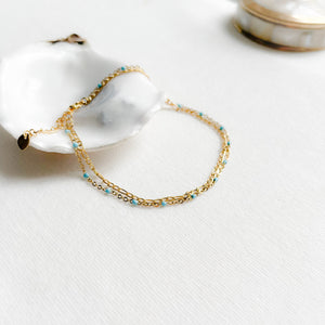Bracelet Cheville Ana - bleu